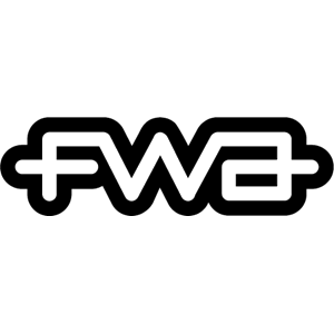 A logo featuring the stylized text "FWA" in bold, connected letters with a black outline and white fill. The design gives a modern, cohesive appearance, with the letters seamlessly joined together.